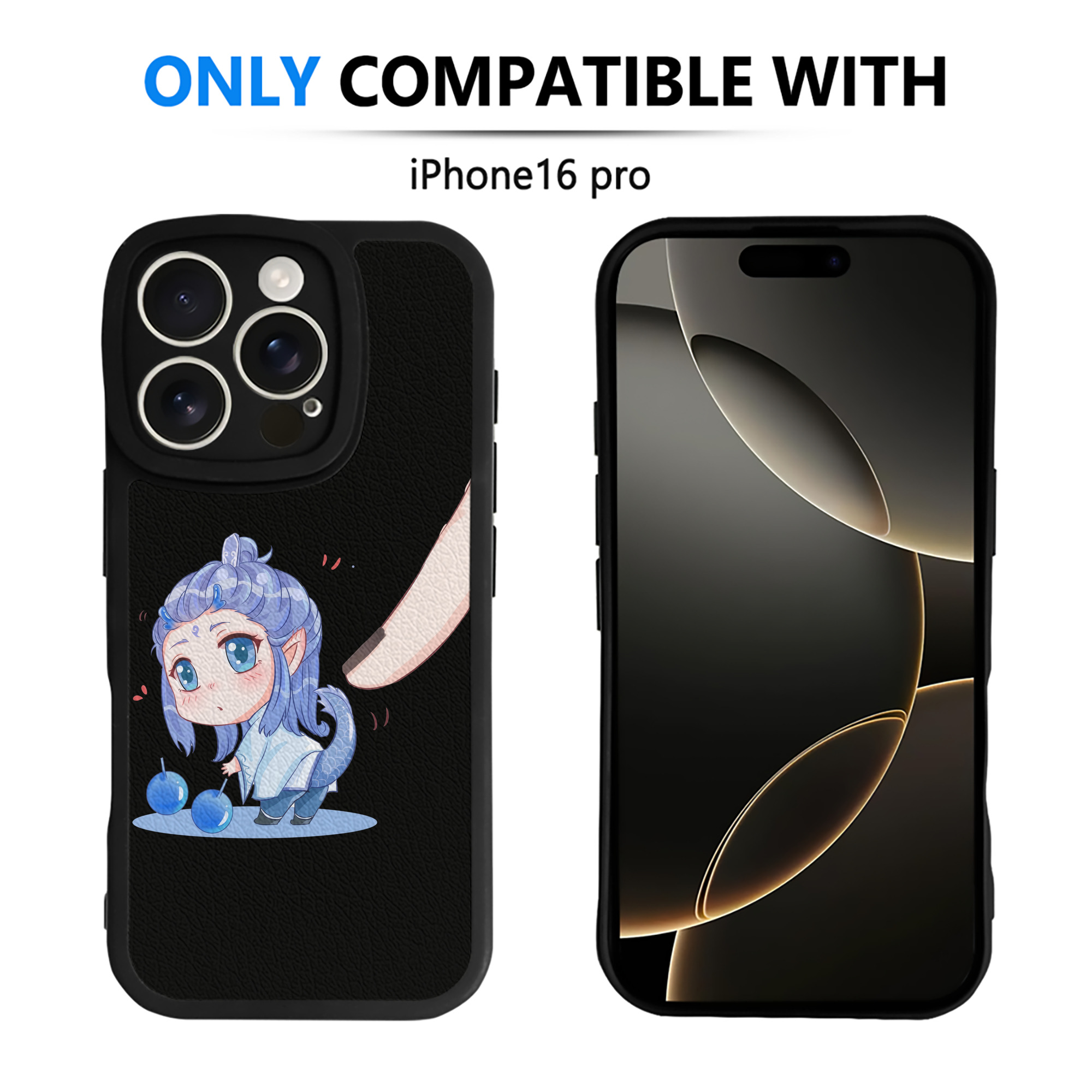 （画像用） Ne Zha 2 ナタ 魔童の大暴れ 【iPhone 16シリーズ対応】シリコンスマホケース（レザー調） 材質：シリコン